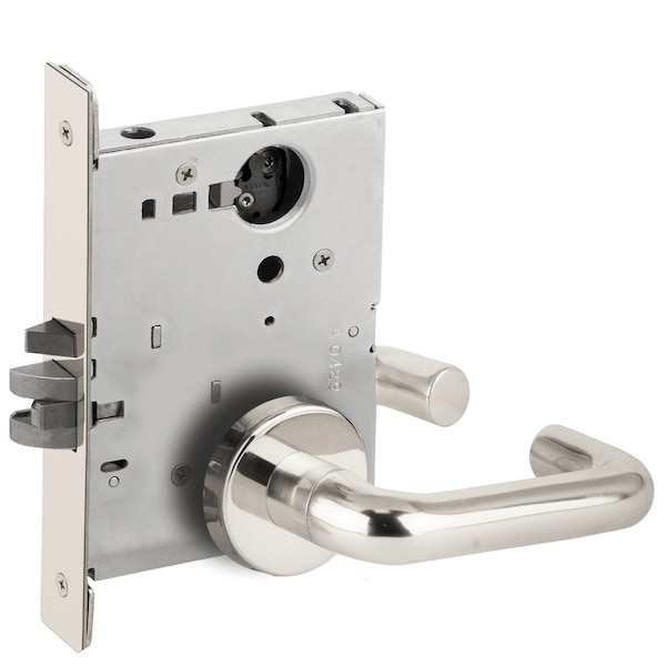 Schlage Grade 1 Classroom Mortise Lock, Less Cylinder, 03 Lever, B Rose, Bright Chrm Fnsh, Field Reversible L9070L 03B 625 - main